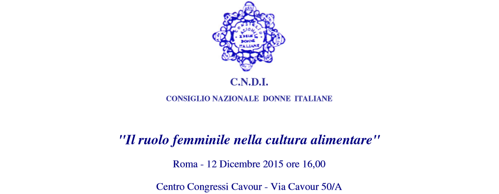 ruolo femminile cultura alimentare 2015
